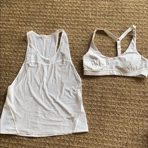 Sheer Lululemon tank top with detachable bra
